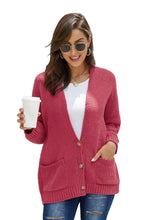 Afbeelding in Gallery-weergave laden, Red Oversize Button Front Cardigan