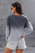 Afbeelding in Gallery-weergave laden, Gray Ombre Crewneck Long Sleeve Sweatshirt