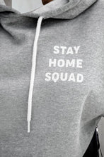 Afbeelding in Gallery-weergave laden, Gray Stay Home Squad Pocketed Cotton Blend Hoodie