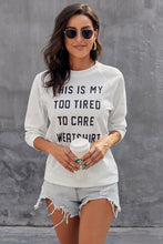Afbeelding in Gallery-weergave laden, Letter Print Long Sleeve Pullover Casual Sweatshirt