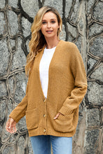 Afbeelding in Gallery-weergave laden, Brown Oversize Button Front Cardigan
