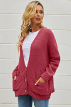Afbeelding in Gallery-weergave laden, Red Oversize Button Front Cardigan