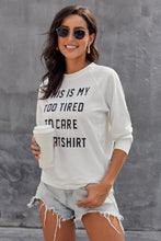 Afbeelding in Gallery-weergave laden, Letter Print Long Sleeve Pullover Casual Sweatshirt