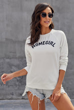 Afbeelding in Gallery-weergave laden, White Letter Print Long Sleeve Pullover Casual Sweatshirt