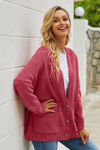 Afbeelding in Gallery-weergave laden, Red Oversize Button Front Cardigan