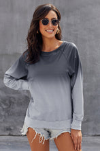 Afbeelding in Gallery-weergave laden, Gray Ombre Crewneck Long Sleeve Sweatshirt