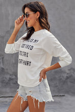 Afbeelding in Gallery-weergave laden, Letter Print Long Sleeve Pullover Casual Sweatshirt