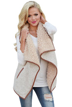 Afbeelding in Gallery-weergave laden, Apricot Fleece Open Front Vest Jacket