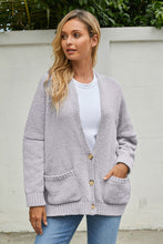 Afbeelding in Gallery-weergave laden, Gray Oversize Button Front Cardigan