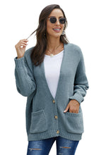 Afbeelding in Gallery-weergave laden, Sky Blue Oversize Button Front Cardigan