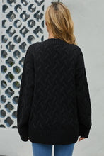 Afbeelding in Gallery-weergave laden, Black Open Front Button Down Knit Cardigan Coat