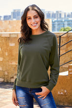 Afbeelding in Gallery-weergave laden, Green French Terry Cotton Blend Pullover Sweatshirt