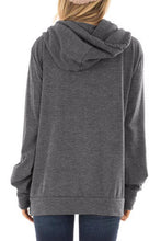 Afbeelding in Gallery-weergave laden, Gray Fashion Letter Print Long Sleeve Pullover Hoodie