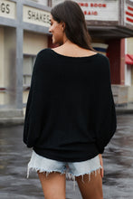 Afbeelding in Gallery-weergave laden, Black Chillaxin¡¯ Dolman Knit Sweater