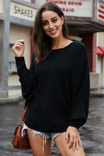 Afbeelding in Gallery-weergave laden, Black Chillaxin¡¯ Dolman Knit Sweater