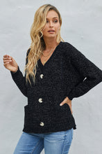 Afbeelding in Gallery-weergave laden, Black Swoon And Snuggles Chenille Shift Sweater