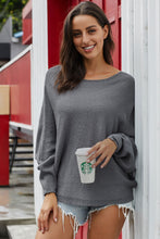 Afbeelding in Gallery-weergave laden, Gray Chillaxin¡¯ Dolman Knit Sweater