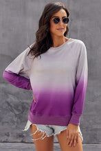 Afbeelding in Gallery-weergave laden, Purple Ombre Crewneck Long Sleeve Sweatshirt