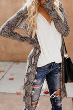 Afbeelding in Gallery-weergave laden, Snake Print Long Cardigan
