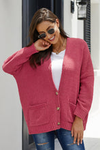 Afbeelding in Gallery-weergave laden, Red Oversize Button Front Cardigan
