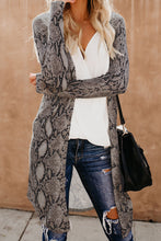 Afbeelding in Gallery-weergave laden, Snake Print Long Cardigan
