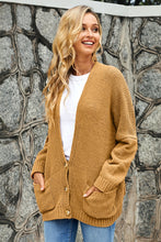 Afbeelding in Gallery-weergave laden, Brown Oversize Button Front Cardigan

