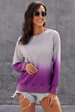 Afbeelding in Gallery-weergave laden, Purple Ombre Crewneck Long Sleeve Sweatshirt
