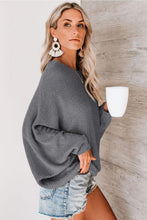Afbeelding in Gallery-weergave laden, Gray Chillaxin¡¯ Dolman Knit Sweater
