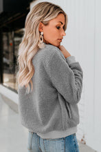 Afbeelding in Gallery-weergave laden, Gray Sugar Plum Fair Pocketed Sherpa Jacket
