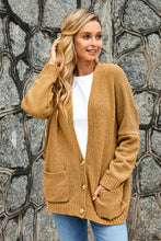 Afbeelding in Gallery-weergave laden, Brown Oversize Button Front Cardigan
