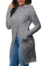 Afbeelding in Gallery-weergave laden, Gray Split Front Zipped Hoodie
