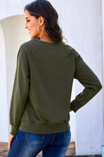 Afbeelding in Gallery-weergave laden, Green French Terry Cotton Blend Pullover Sweatshirt
