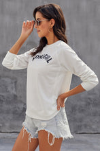 Afbeelding in Gallery-weergave laden, White Letter Print Long Sleeve Pullover Casual Sweatshirt
