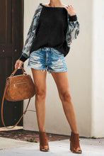 Afbeelding in Gallery-weergave laden, Black Squadron Thermal Camo Contrast Dolman Top
