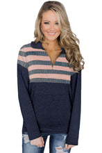 Afbeelding in Gallery-weergave laden, Pink Kangaroo Pocket Zip Collar Sweatshirt
