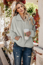 Afbeelding in Gallery-weergave laden, Gray Traverse Pocketed Sherpa Pullover Sweatshirt
