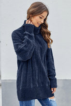 Afbeelding in Gallery-weergave laden, Blue Soft Chenille Sweater
