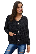 Afbeelding in Gallery-weergave laden, Black Swoon And Snuggles Chenille Shift Sweater
