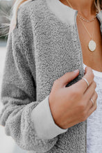 Afbeelding in Gallery-weergave laden, Gray Sugar Plum Fair Pocketed Sherpa Jacket
