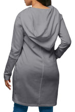 Afbeelding in Gallery-weergave laden, Gray Split Front Zipped Hoodie
