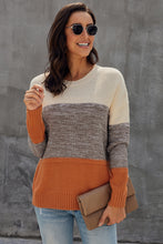 Afbeelding in Gallery-weergave laden, Yellow Color Block Netted Texture Pullover Sweater
