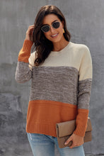 Afbeelding in Gallery-weergave laden, Yellow Color Block Netted Texture Pullover Sweater
