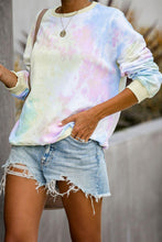 Afbeelding in Gallery-weergave laden, Yellow Flashback Tie Dye Cotton Blend Pullover Sweatshirt
