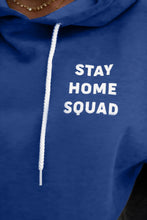 Afbeelding in Gallery-weergave laden, Blue Stay Home Squad Pocketed Cotton Blend Hoodie
