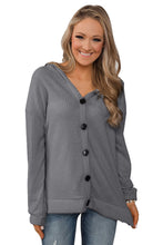 Afbeelding in Gallery-weergave laden, Gray Sweet Dream Thermal Knit Hoodie Outwear
