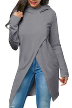 Afbeelding in Gallery-weergave laden, Gray Split Front Zipped Hoodie
