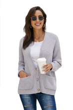 Afbeelding in Gallery-weergave laden, Gray Oversize Button Front Cardigan
