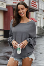 Afbeelding in Gallery-weergave laden, Gray Chillaxin¡¯ Dolman Knit Sweater
