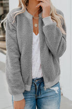 Afbeelding in Gallery-weergave laden, Gray Sugar Plum Fair Pocketed Sherpa Jacket
