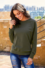 Afbeelding in Gallery-weergave laden, Green French Terry Cotton Blend Pullover Sweatshirt
